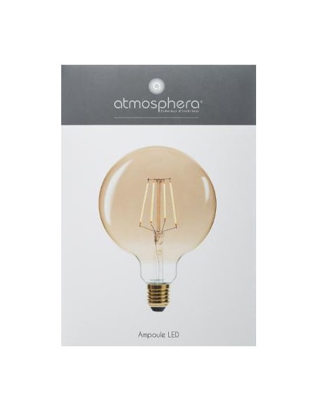 Ampoule LED \"Globe\" ambrée, filament droit E27 D13 cm HOME SWEET HOME Luminaires & Suspensions