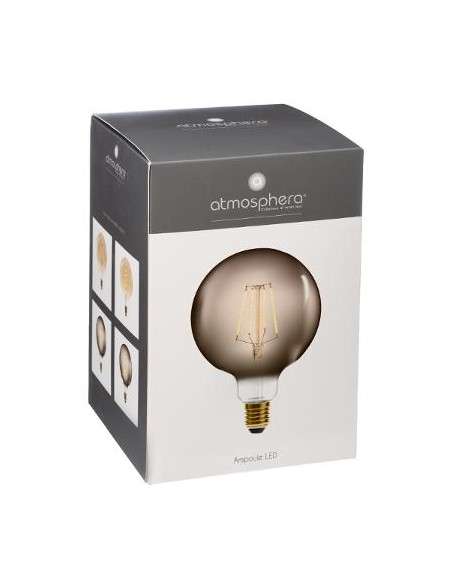 Ampoule LED \"Globe\" fumée, filament droit E27 D13 cm HOME SWEET HOME Luminaires & Suspensions