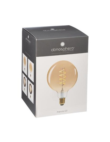 Ampoule LED \"Globe\" ambrée, filament torsadé E27 D13 cm HOME SWEET HOME Luminaires & Suspensions