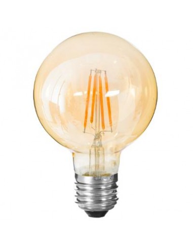 Ampoule LED \"Globe\" ambrée, filament droit E27 D10 cm HOME SWEET HOME Luminaires & Suspensions