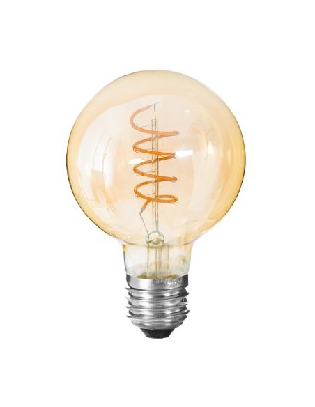 Ampoule LED \"Globe\" ambrée, filament torsadé E27 D10 cm HOME SWEET HOME Luminaires & Suspensions