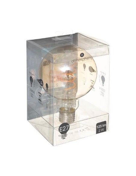 Ampoule LED \"Globe\" ambrée, filament torsadé E27 D10 cm HOME SWEET HOME Luminaires & Suspensions